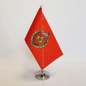 Флагшток настольный, металлический, однорожковый 32см, серебро, DR32S1 Флагшток настольный, металлический, однорожковый 32см, серебро, DR32S1