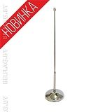 Флагшток настольный, металлический, однорожковый 32см, серебро, DR32S1