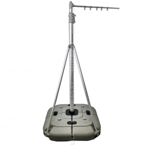 Флагшток телескоп, 7 м, с баннерным плечом, на усиленном пластиковом основании