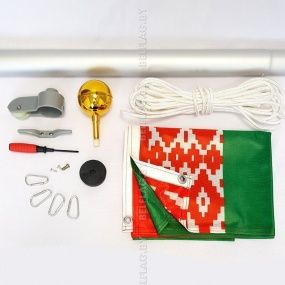Флагшток алюминиевый 5,1 м, сборный, с механизмом подъёма флага