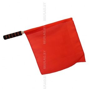 Флажок сигнальный, нерж., мягкая ручка, красный