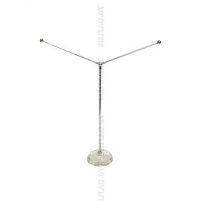 Флагшток настольный Y-обр. на прозрачной пластик. подставке, ассорти