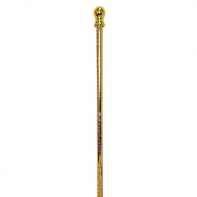 Древко для флага составное из нержавеющей стали, золото, d=25 мм, L=1450 мм, с навершием шар