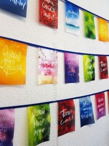 Гирлянда из прямоугольных флажков мотивационная 15 метров