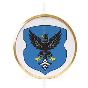 Герб г. Мозыря д. 30 см в золотой раме