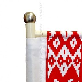 Флагшток нерж. с баннерным плечом, кронштейном и флагом РБ 50*100 см