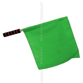 Флажок сигнальный, нерж., мягкая ручка, зеленый