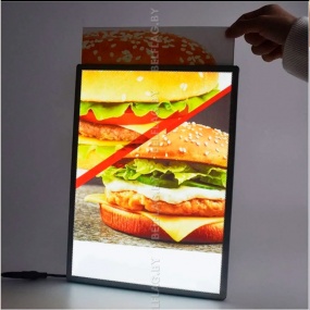 Ультра тонкая алюминиевая рамка с подсветкой А2, толщина 10мм, цвет черный