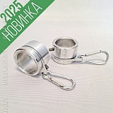 Анти-наматывающие крепления для флага, 32 мм, металл. серебро Анти-наматывающие крепления для флага, 32 мм, металл. серебро