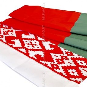 Флагшток нерж. с баннерным плечом, кронштейном и флагом РБ 50*100 см
