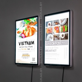 Световой короб / лайтбокс / рамка с LED-подсветкой 40×60 см, цвет серебро