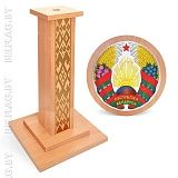 Комплект тумба для флага и герб РБ (бук Бавария) Комплект тумба для флага и герб РБ (бук Бавария)