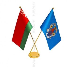 Флагшток настольный, металлический, V-образный на два флажка, золото Флагшток настольный, металлический, V-образный на два флажка, золото