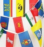 Гирлянда из прямоугольных флажков городов Минской обл. 15 метров