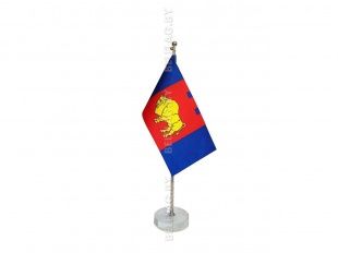 Флагшток настольный телескоп., высотой до 49 см, основа-стекло 7*2 см Флагшток настольный телескоп., высотой до 49 см, основа-стекло 7*2 см